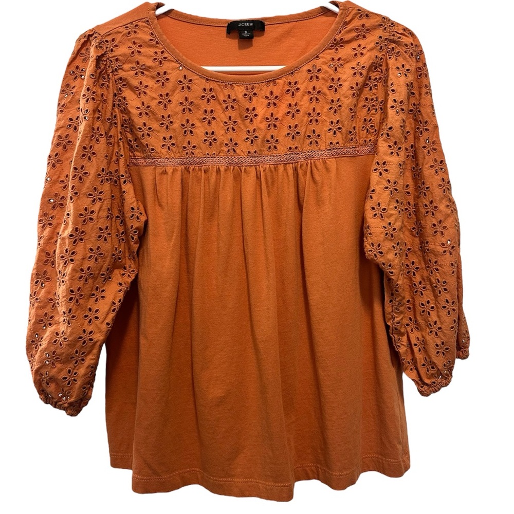 J.Crew burnt orange long sleeve shirt size smalll